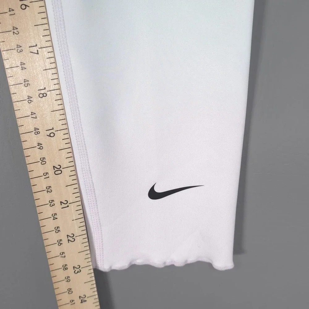 NIKE‎ Kids Girls New Leggings MEDIUM Training White Tight Fit DJ5901-695